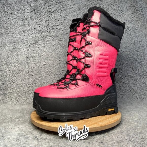 UGG Shasta TALL Gore-TEX Leather Boot Size 8-9 Women Pink Glow 1151850 - Picture 4 of 7